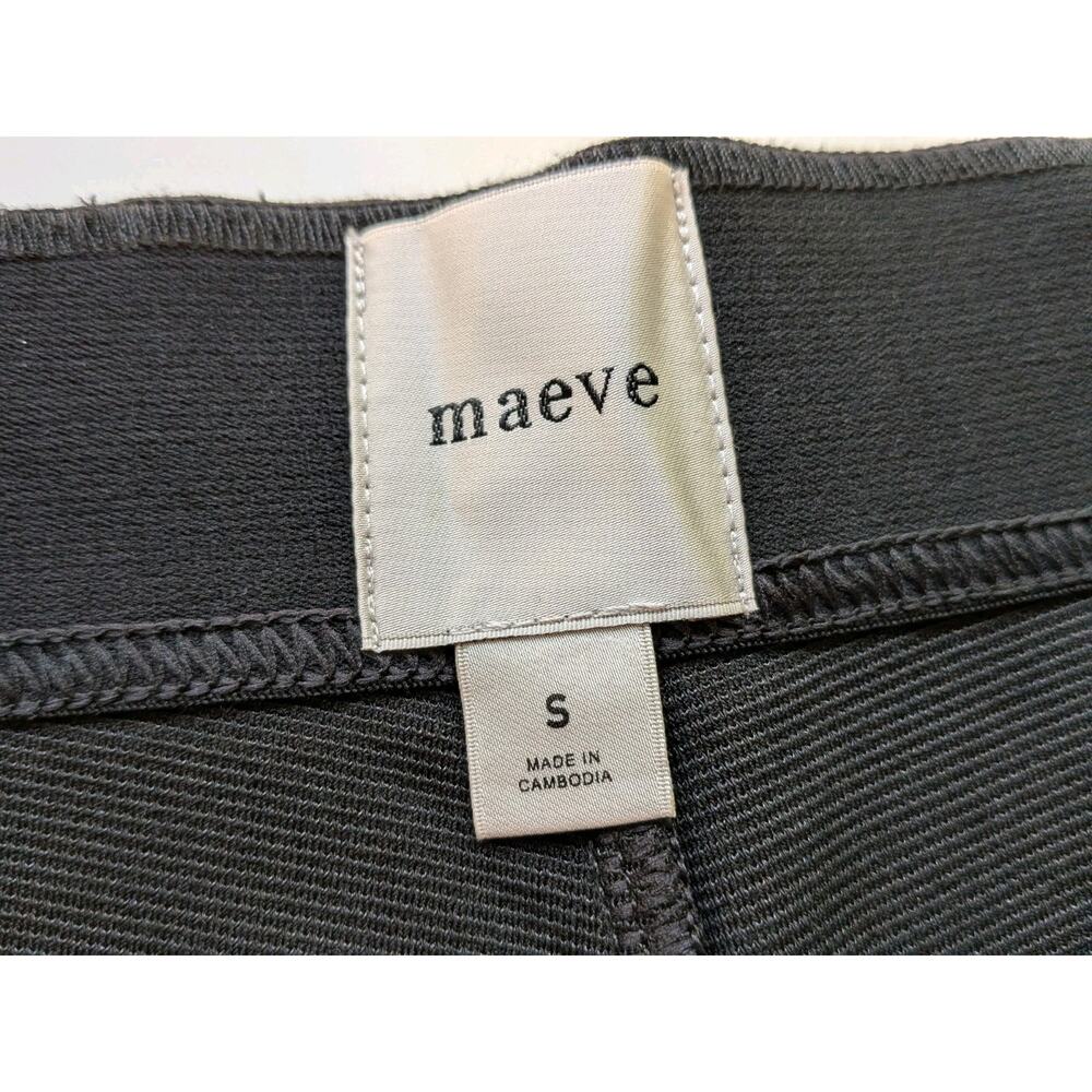 NWT Anthropologie Maeve Women's Size Small Black Cropped Pants Office Gorpcore - Picture 4 of 9
